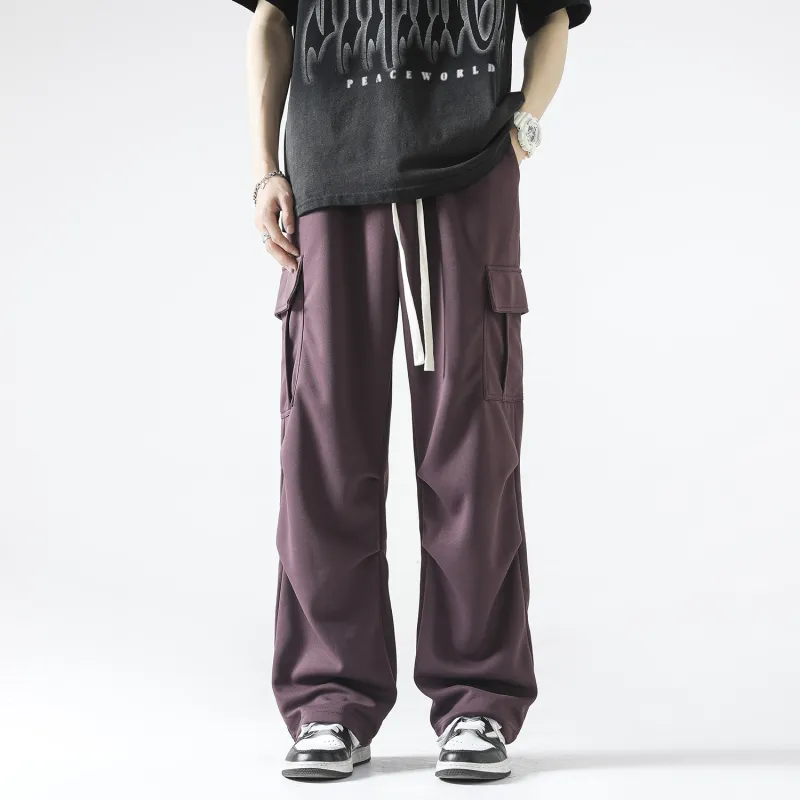 ELNHEN Cargo Pants Unisex Purple-3