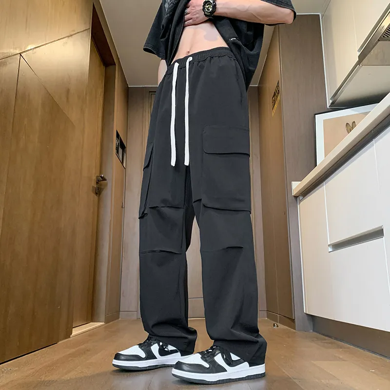 ELNHEN Cargo Pants Unisex Black-3