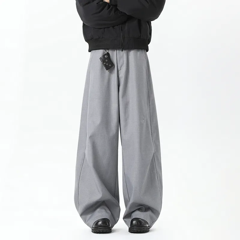 OPOX Casual Pants Unisex Gray-4