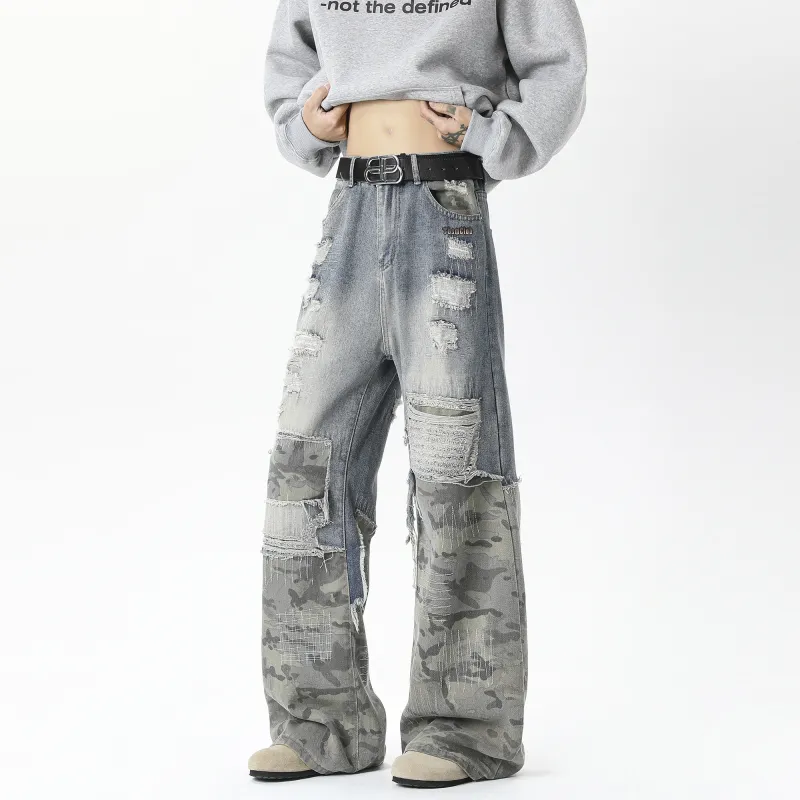 WELTER EXPERIMENT Fashion Jeans Unisex Blue Shades Single Item-1