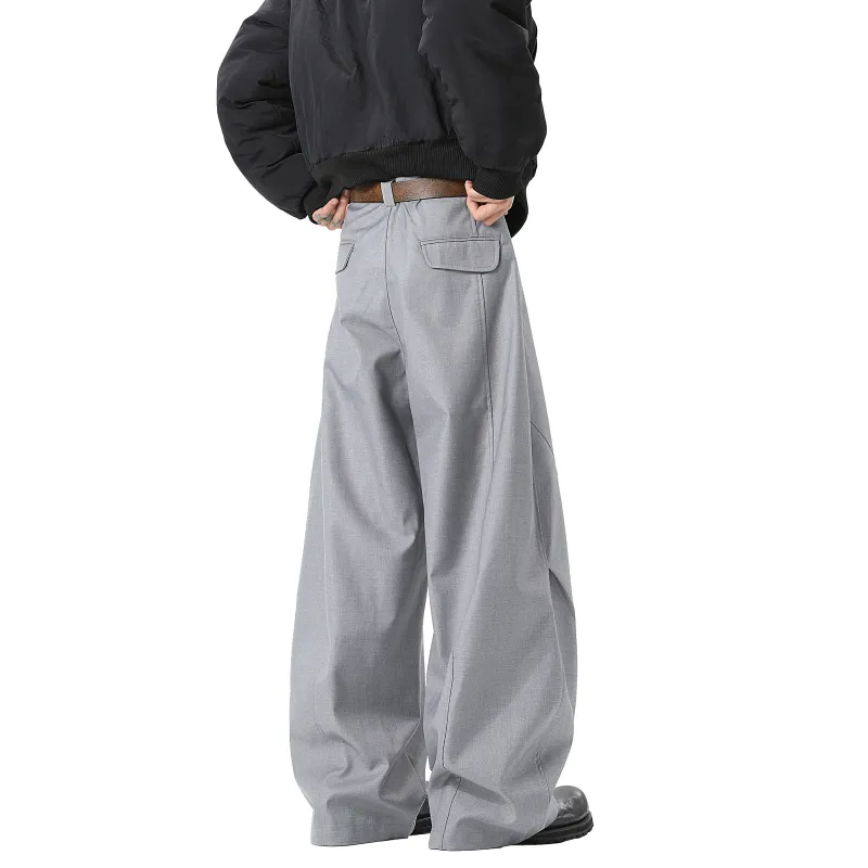 OPOX Casual Pants Unisex Gray-1