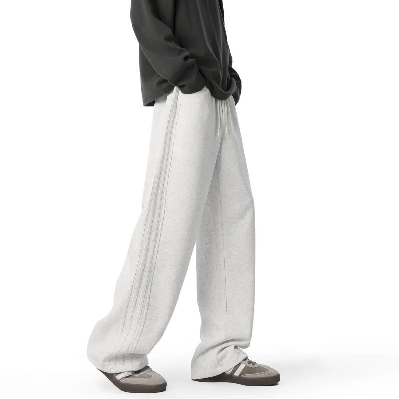 OPOX Casual Pants Unisex Heather Gray-3
