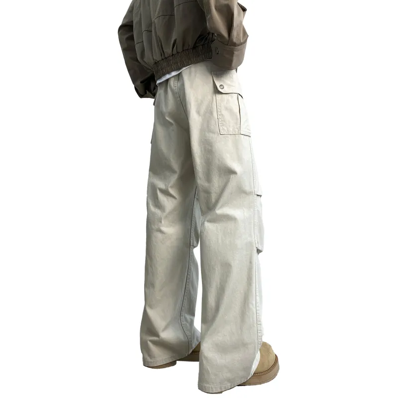 OPOX Casual Pants Unisex Apricot-1