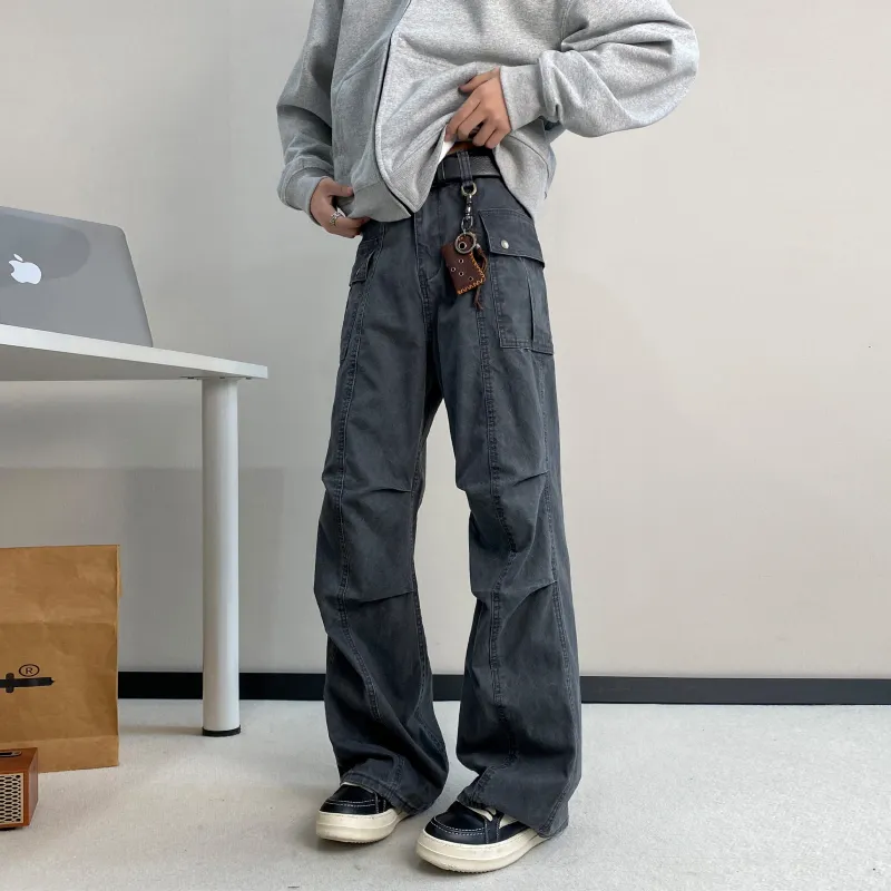 OPOX Casual Pants Unisex Apricot-8