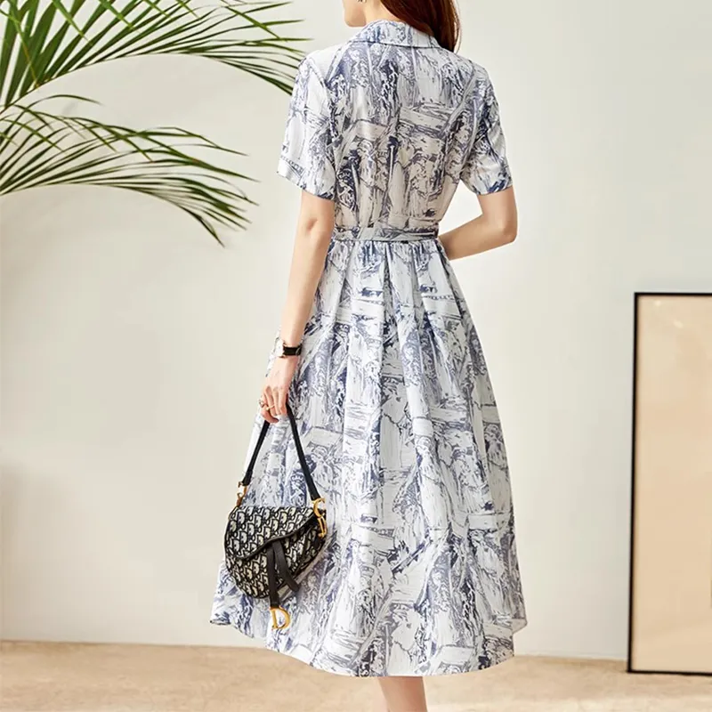 Mapping Short Sleeved Dresses Women's Multicolor-3