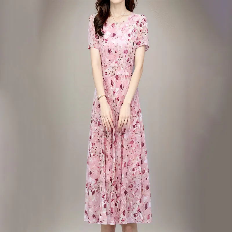 Mapping Short Sleeved Dresses Women's Pink-2