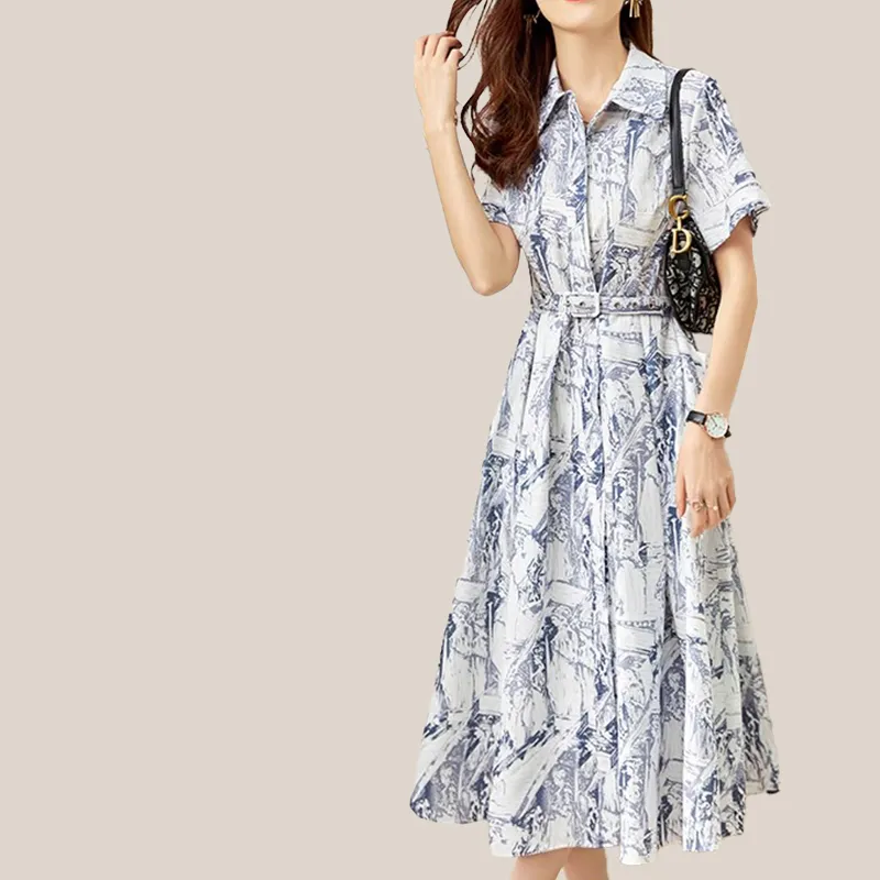 Mapping Short Sleeved Dresses Women's Multicolor-6