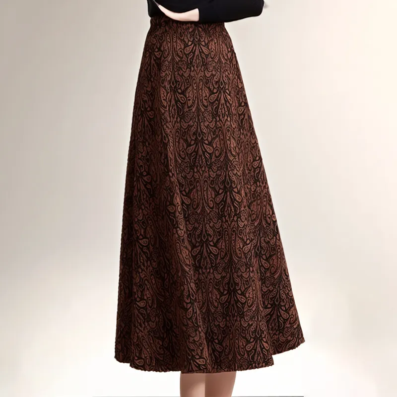 Mapping Casual Long Skirts Women's-3