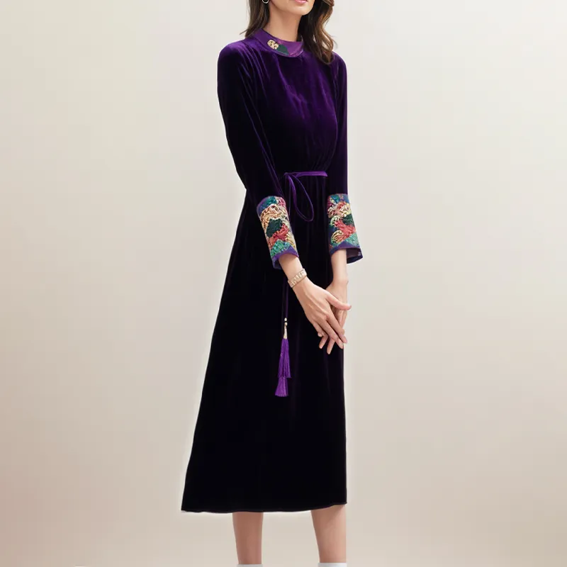 Mapping Long Sleeved Dresses Women's-3