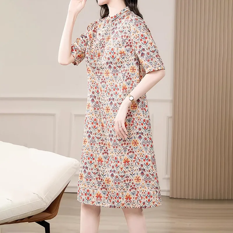 Mapping Short Sleeved Dresses Women's Multicolor-3