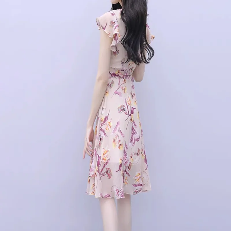 Mapping Short Sleeved Dress Women's Multicolor-3