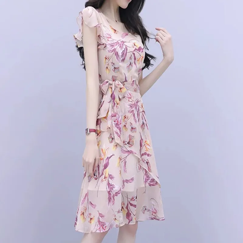 Mapping Short Sleeved Dress Women's Multicolor-4