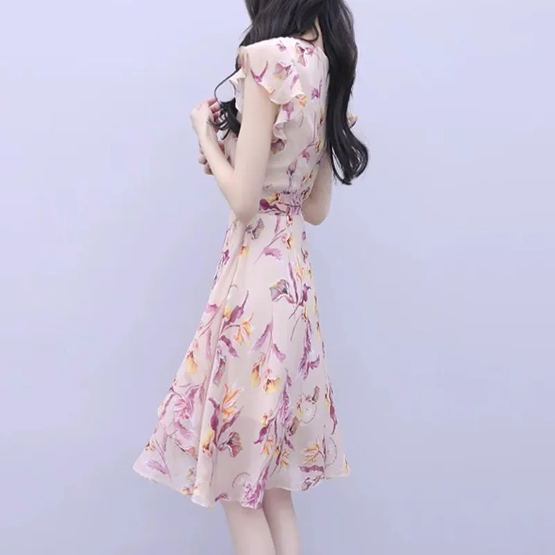 Mapping Short Sleeved Dress Women's Multicolor-5