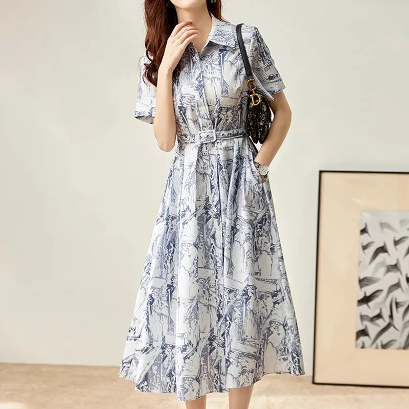 Mapping Short Sleeved Dresses Women's Multicolor-2
