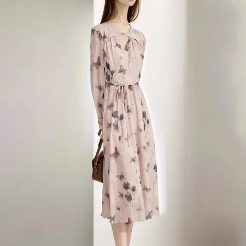 Mapping Long Sleeved Dresses Women's Multicolor