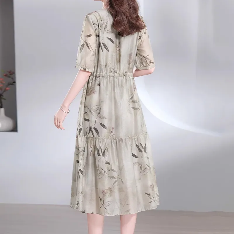 Mapping Short Sleeved Dresses Women's Greige-6