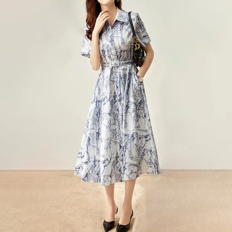 Mapping Short Sleeved Dresses Women's Multicolor-4