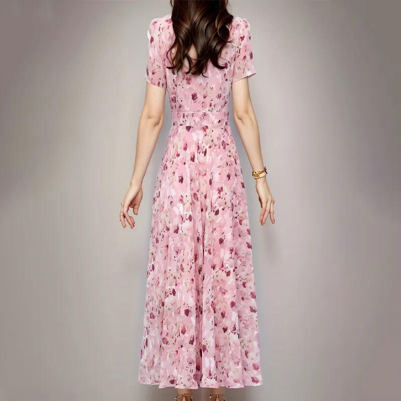 Mapping Short Sleeved Dresses Women's Pink-5