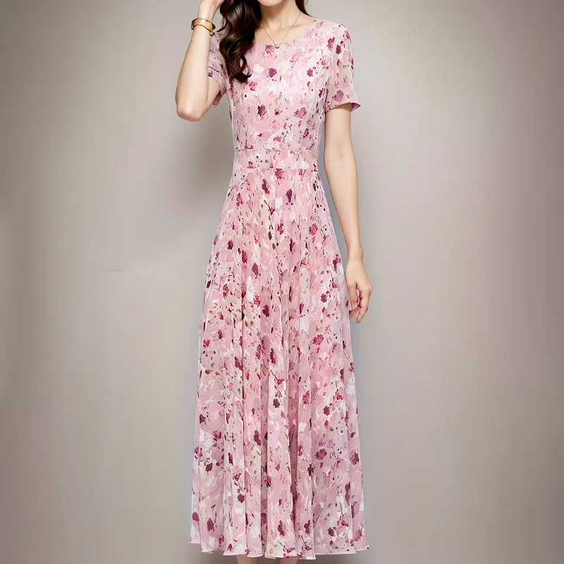 Mapping Short Sleeved Dresses Women's Pink-3