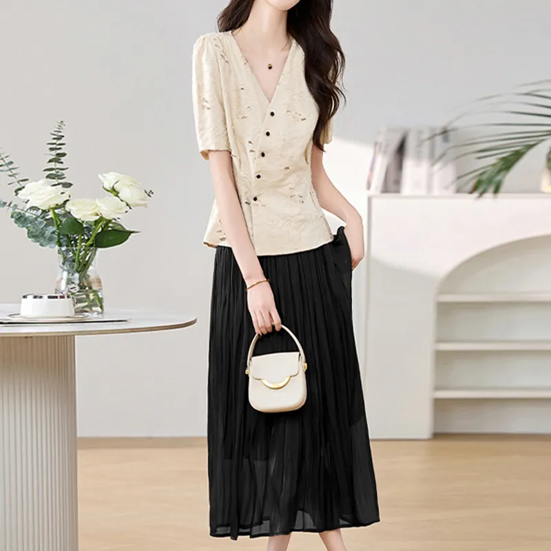 Mapping Two Piece Skirt Sets Women's-6