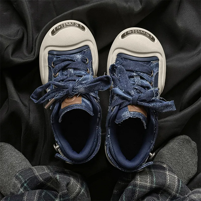 PAVEA Canvas Shoes Unisex Vintage Blue-1