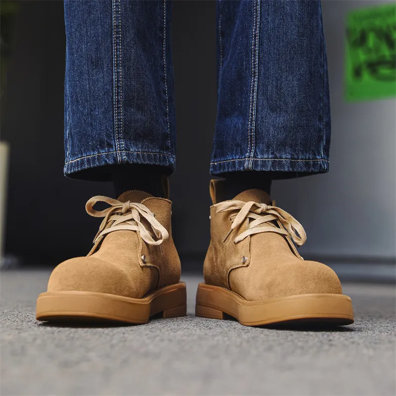 PAVEA Casual Shoes Men's Yellow Brown-9