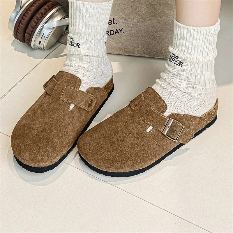 PAVEA Rubber Sole Abrasion Resistant Slip Resistant Wrap toe Slippers Unisex-1