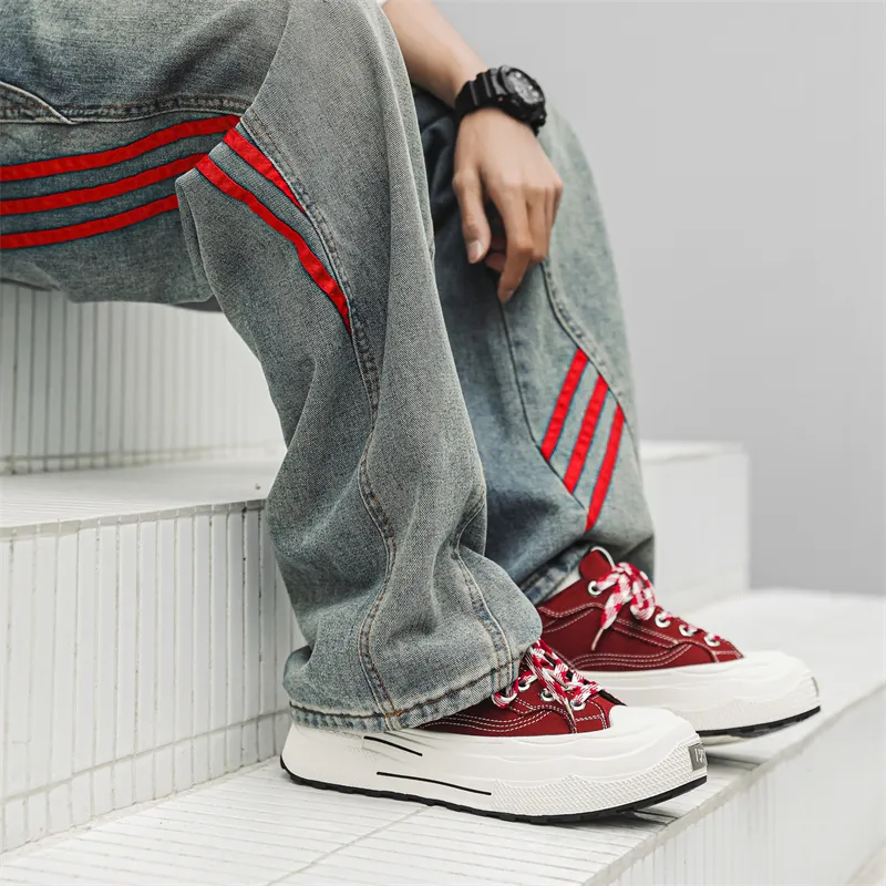 PAVEA Anti Slip Wear Resistant Low Top Skateboard Shoes Unisex-7