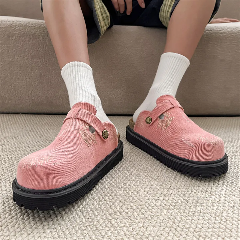 PAVEA Rubber Sole Abrasion Resistant Closed Toe Slippers Unisex-11