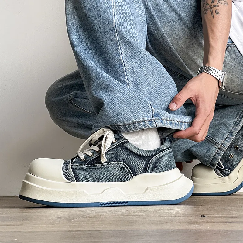 PAVEA Height Increasing Low Top Skateboard Shoes Unisex-4