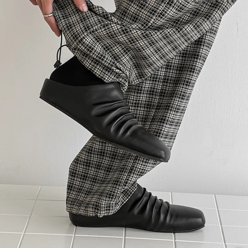PAVEA Wrap-toe Slippers Unisex Black-2