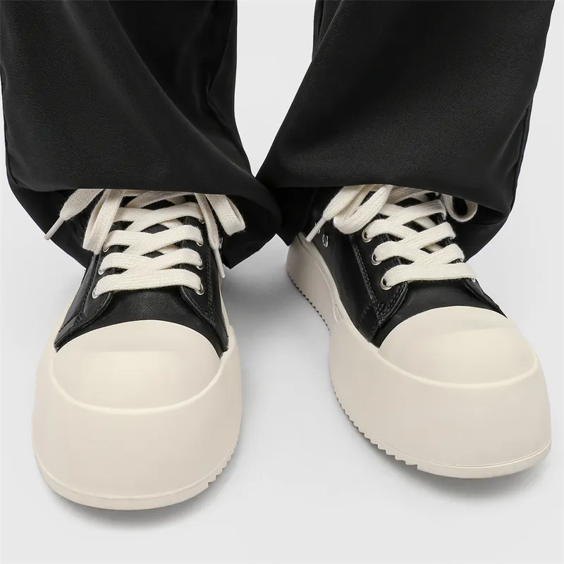 PAVEA Slip Resistant Low Top Skateboard Shoes Men's Black-2