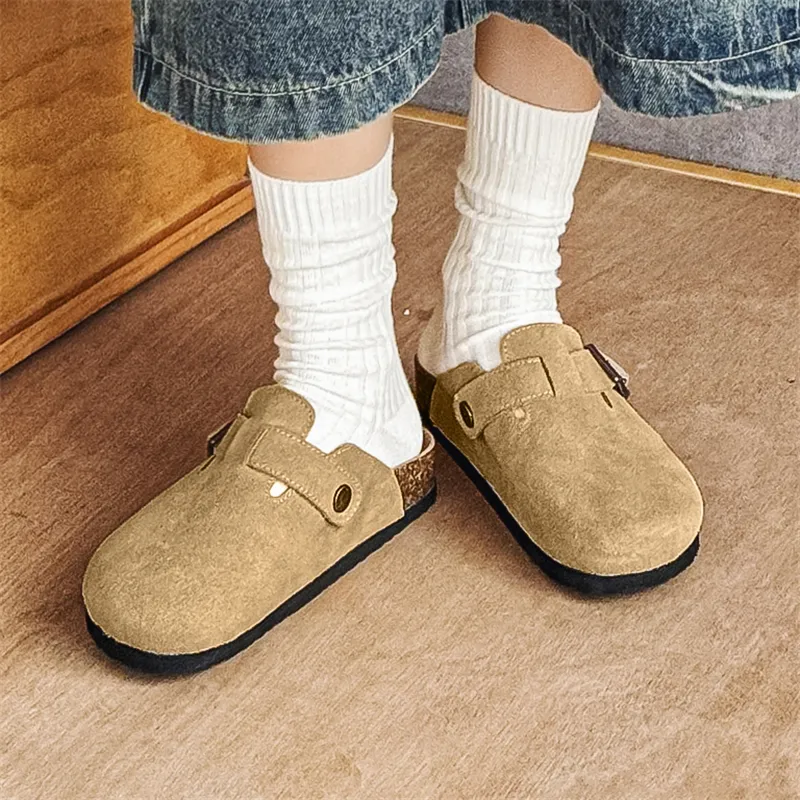 PAVEA Rubber Sole Abrasion Resistant Slip Resistant Wrap toe Slippers Unisex-12