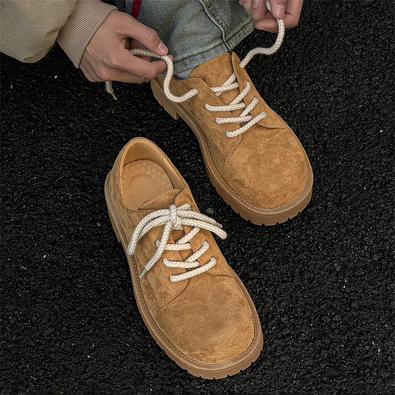 PAVEA Anti Slip Wear Resistant Low Top Casual Shoes Unisex Apricot-2