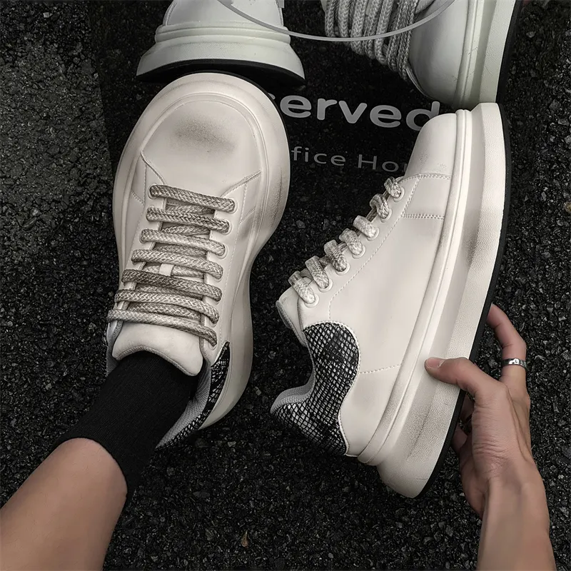 PAVEA Freestyle Definition Anti Slip And Wear Resistant Height Increasing Low Top Skateboard Shoes Men's-1