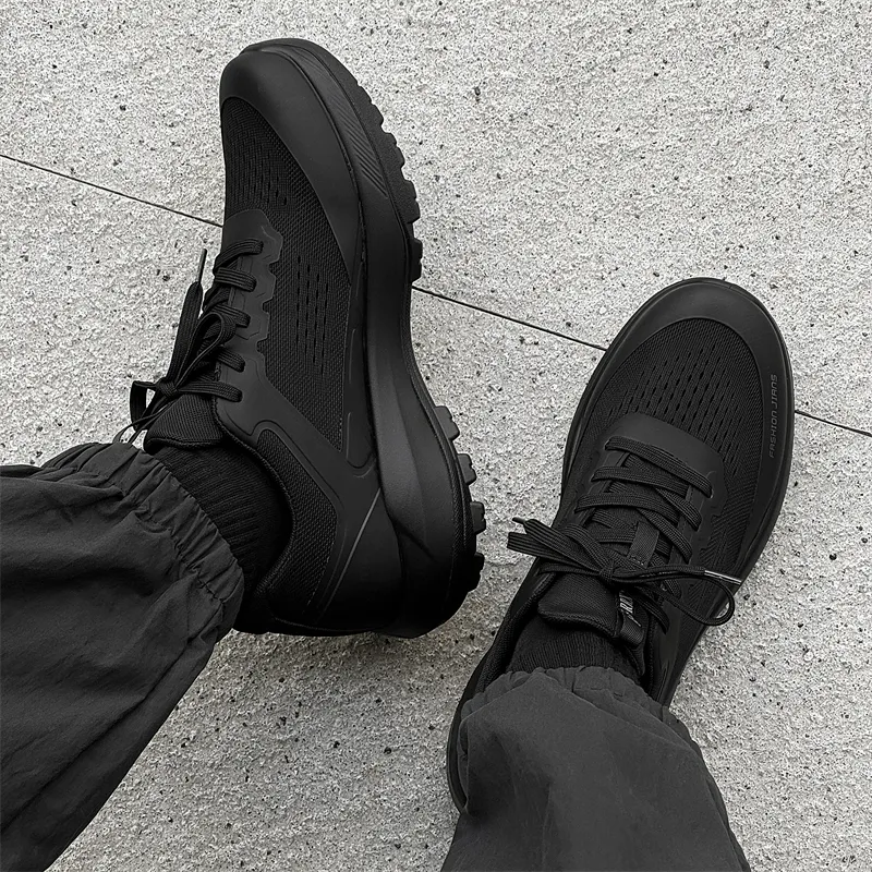 PAVEA Low Top Casual Shoes Men's Black-2