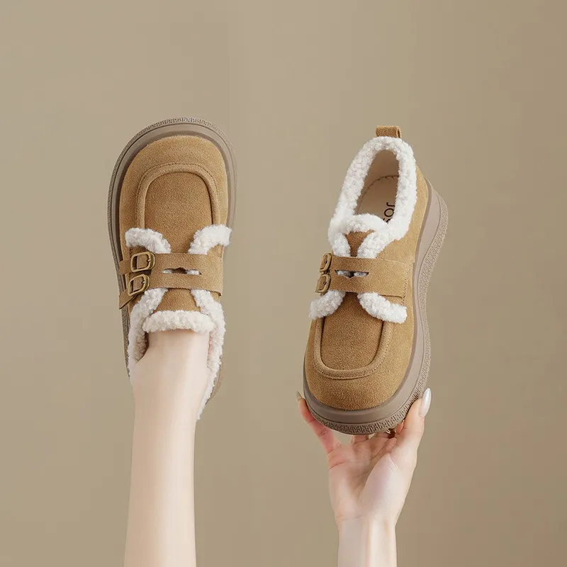 JOSINY Abrasion Resistant Low Top Casual Shoes Women's Brown-4