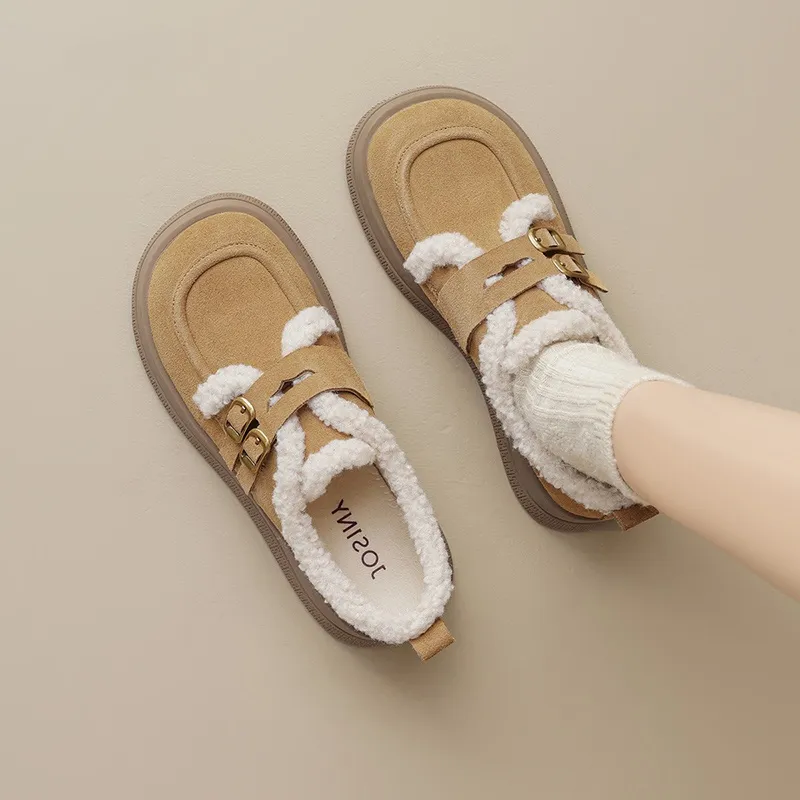 JOSINY Abrasion Resistant Low Top Casual Shoes Women's Brown-3