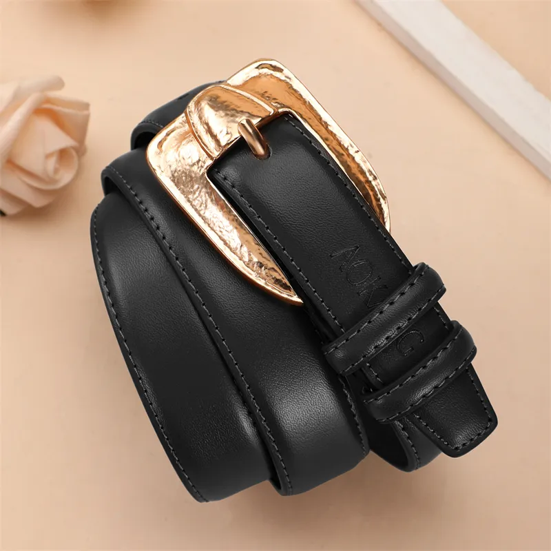 AOKANG Split Cow Leather Belts Women's 2.8cm-6