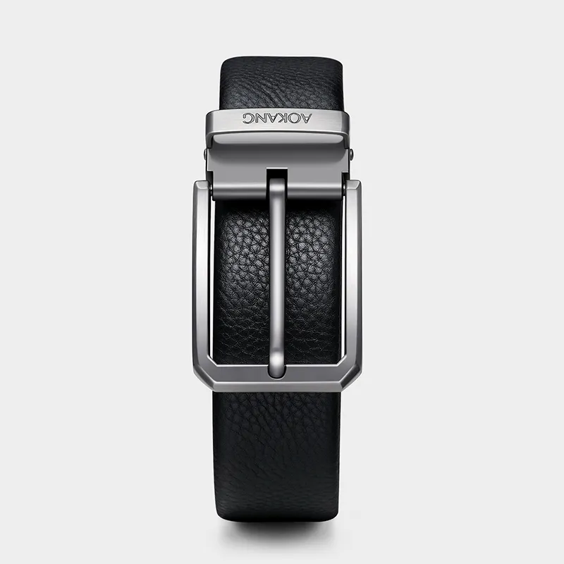 AOKANG Top Grain Cow Leather Belts Men's Width 3.4cm-1