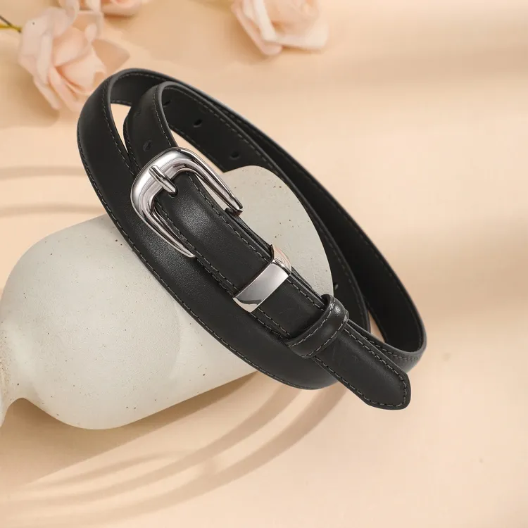 AOKANG Young People's Cow Leather Belts Women's Multicolor Width 1.9cm-2