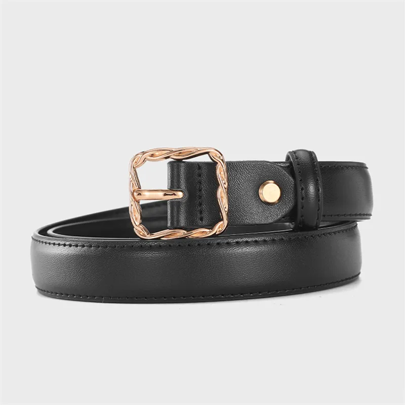 AOKANG Split Cow Leather Belts Women's Width 2.3CM-3