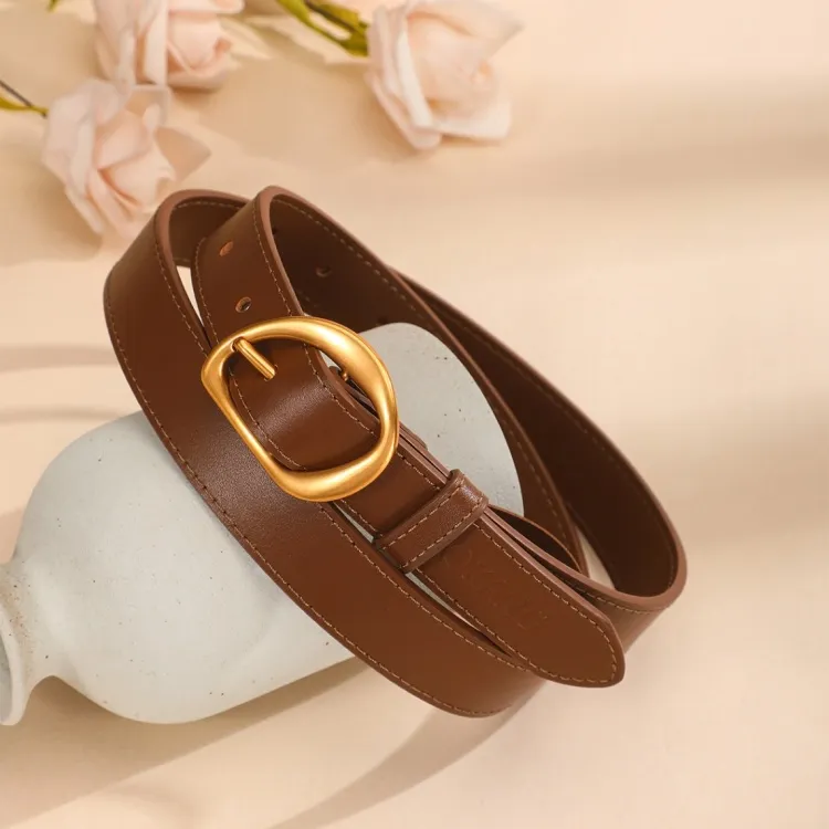 AOKANG Cow Leather Belts Women's Width 2.4cm-3