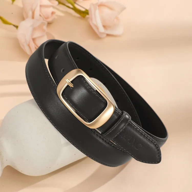 AOKANG Top Grain Cow Leather Belts Women's Multiple Colors Width 2.9cm-2