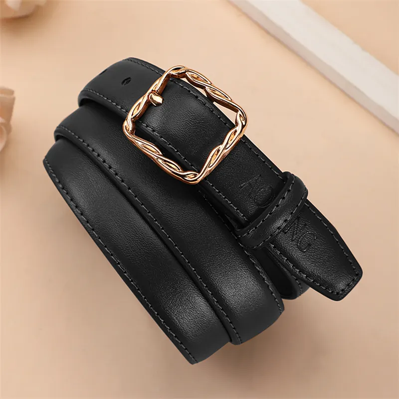 AOKANG Split Cow Leather Belts Women's Width 2.3CM-5