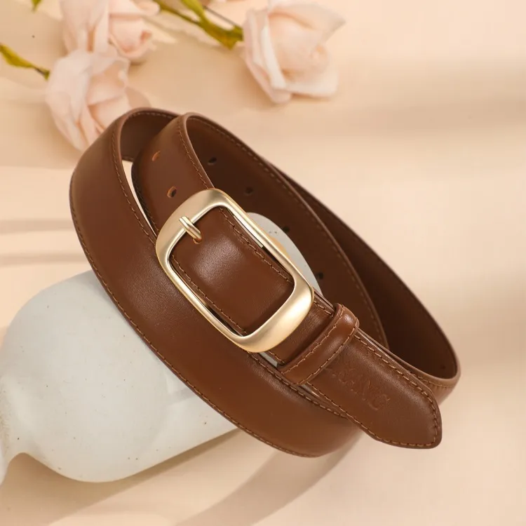 AOKANG Top Grain Cow Leather Belts Women's Multiple Colors Width 2.9cm-6
