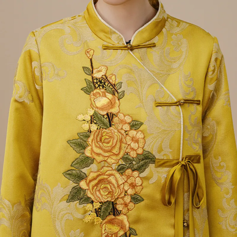 Gichugure Cheongsam Women's Yellow-3