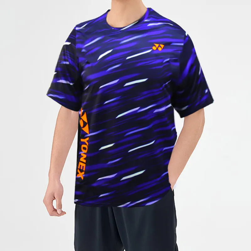 YONEX T Shirt Men's Black Purple-2