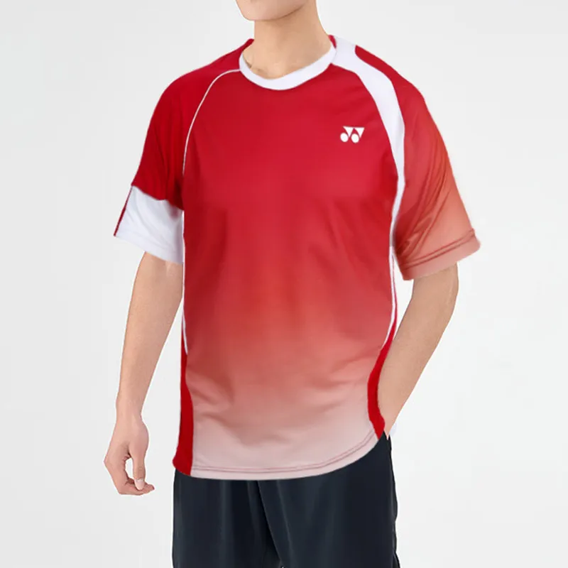 YONEX T-Shirts Men Red White-2