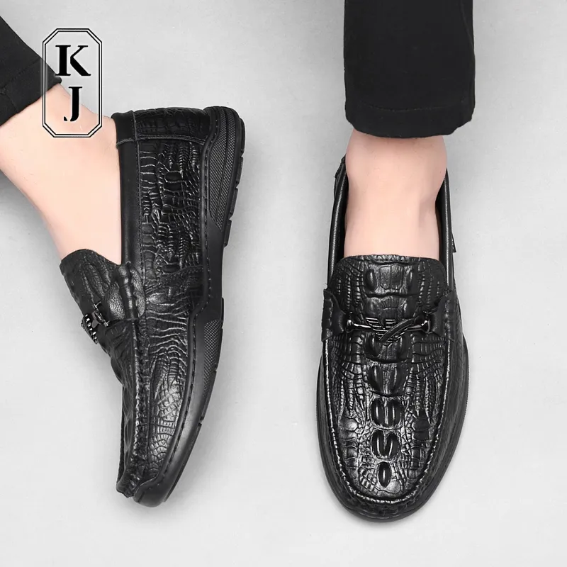 KJ Gommino Loafers Men Black-13
